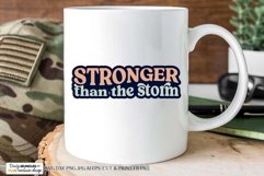Stronger Than The Storm SVG | Retro Motivational Design Product Image 2