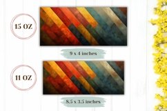 Abstract Mug Wrap Design, Colorful Wooden Mug Sublimation Product Image 2