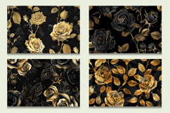 Black and Gold Roses Cutting Boards sublimation Design Product Image 2
