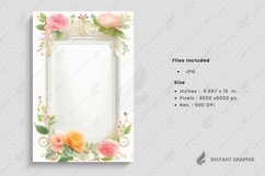 Decorative Floral Frame on White Background Product Image 1