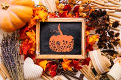 Floral pumpkin silhouette svg, Thanksgiving svg, Pumpkin cut Product Image 4