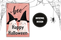 Welcome Garden Flag, Boo Halloween Garden Flag Template Product Image 2