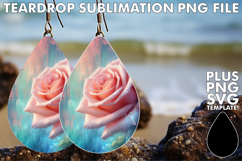 Playful teardrop EARRINGS Art, 3D Flower Product Image 1