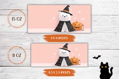 Cartoon Halloween Bear Mug Wrap, Kawaii Bear Mug Design Product Image 2