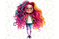 Teen Girl Clipart PNG, Fun Character Illustration Product Image 2