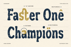 Sandmak Rough Textured Vintage Hand Drawn Font Product Image 2