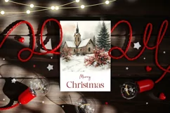 Watercolor Christmas Greeting Cards, Winter Greeting Cards Product Image 2