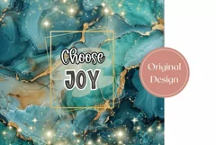 Marble Tumbler Wrap Design, Choose Joy Tumbler Template Product Image 2