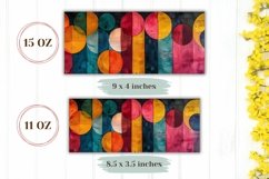 Colorful Mug Wrap Design, Abstract Circles Mug Sublimation Product Image 2