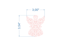 Christmas Ornament Angel SVG laser cut file for Glowforge Product Image 2