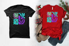 Colorful Abstract Floral Block Embroidery Design File Product Image 2