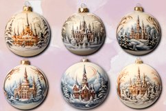Christmas Palace Ornaments Sublimation Bundle, Christmas PNG Product Image 3