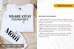 My Greatest Blessings SVG - Mother's Day Sleeve T shirt Product Image 2