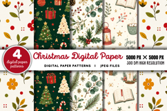 Christmas Digital Paper Backgrounds JPG Product Image 1