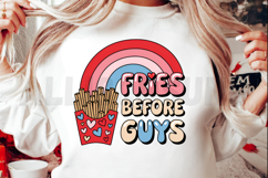 Fries Before Guys Illustration Funny Slogan With Rainbow Product Image 2