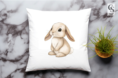 Cute Baby Bunny Watercolor Clipart Sublimation PNG Product Image 2