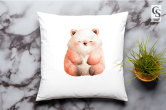 Cute Watercolor Teddy Bear Clipart Sublimation PNG Product Image 2