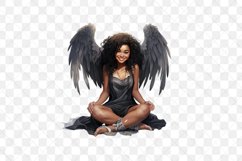 Female Black Angel Sublimation Clipart Product Image 3