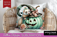 Ferret Halloween Pillow Sublimation Coquette Pillow Cover Product Image 1