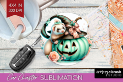 Ferret Halloween Car Coaster Coquette Coaster PNG Product Image 1