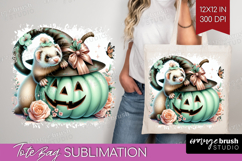 Ferret Halloween Tote Bag Coquette Tote Bag PNG Sublimation Product Image 1