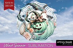 Ferret Halloween Wind Spinner Sublimation PNG Coquette Round Product Image 1