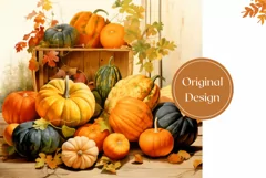 Pumpkins Tumbler Sublimation Design, Farmhouse Sublimation Product Image 2