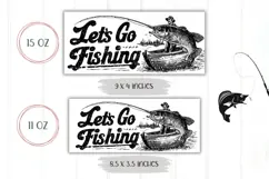 Let's Go Fishing Mug Wrap, Dad Mug, Fisherman Coffee Mug PNG Product Image 2