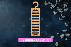 Tie Holder Laser Cut SVG, Hanging Tie Rack Template Lasercut Product Image 3