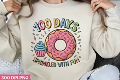 100 Days Sprinkled PNG, 100 Days Of School Sublimation PNG Product Image 1