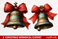 2 Whimsical Christmas Clipart featuring cute holiday charact Product Image 1
