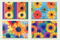 Rainbow Sunflowers Cutting Boards sublimation Design Product Image 2