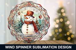 Snowman Stained Glass Wind Spinner - Snowman Wind Spinner Product Image 3