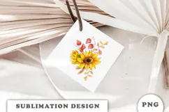 Watercolor Autumn Sunflowers png Product Image 2