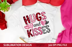 Hugs And Kisses - Valentine's Day Sublimation PNG Design Product Image 3