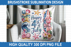 4th of July Brushstrokes Sublimation - Patriotic Brushstroke Product Image 2