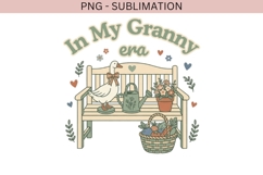 In My Granny Era PNG | Vintage Goose Garden Design Product Image 2
