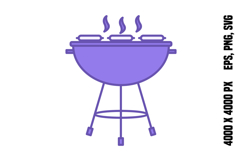 Colored Barbecue Icon Product Image 1