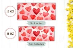 Cute Hearts Mug Wrap, Love Hearts Mug Sublimation Product Image 2