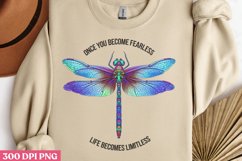 Once you become fearless PNG, Dragonfly Sublimation PNG Product Image 3