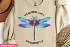 Once you become fearless PNG, Dragonfly Sublimation PNG Product Image 3