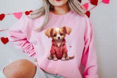 Cute Valentine Dog Clipart, Valentines Day Dog Clipart Product Image 2