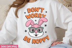 Don&#039;t Worry Be Hoppy PNG, Retro Easter Sublimation PNG Product Image 2