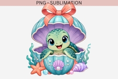Cute Sea Turtle Clipart PNG | Under the Sea Baby Turtle Product Image 2