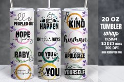 Motivational Quotes Tumbler Wrap Sublimation Product Image 1
