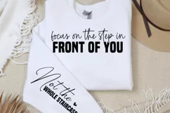 Focus on the step in front of you Sleeve SVG PNG Product Image 2
