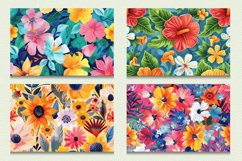 Bright Summer Flowers Cutting Boards sublimation Design Product Image 2