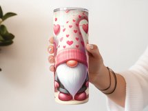 Valentine&#039;s Day Gnome Tumbler Wrap|Valentine Tumbler Wrap Product Image 2