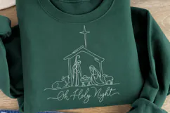 Oh Holy Night Nativity Christmas PNG, Christian Nativity Sce Product Image 2