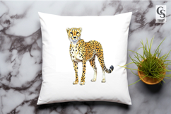 Cheetah Watercolor Clipart Sublimation PNG Product Image 2